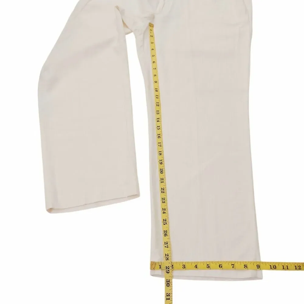 Cubavera Pants Mens 38x30 Ivory Linen Rayon Flat Front Resort Beach Tropical